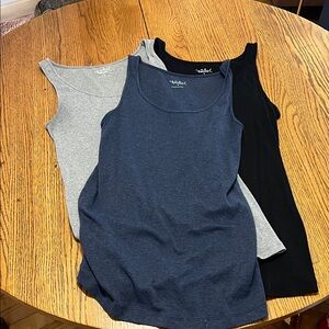 Isabel Maternity Women's Tank Tops - Black, Gray, and Blue